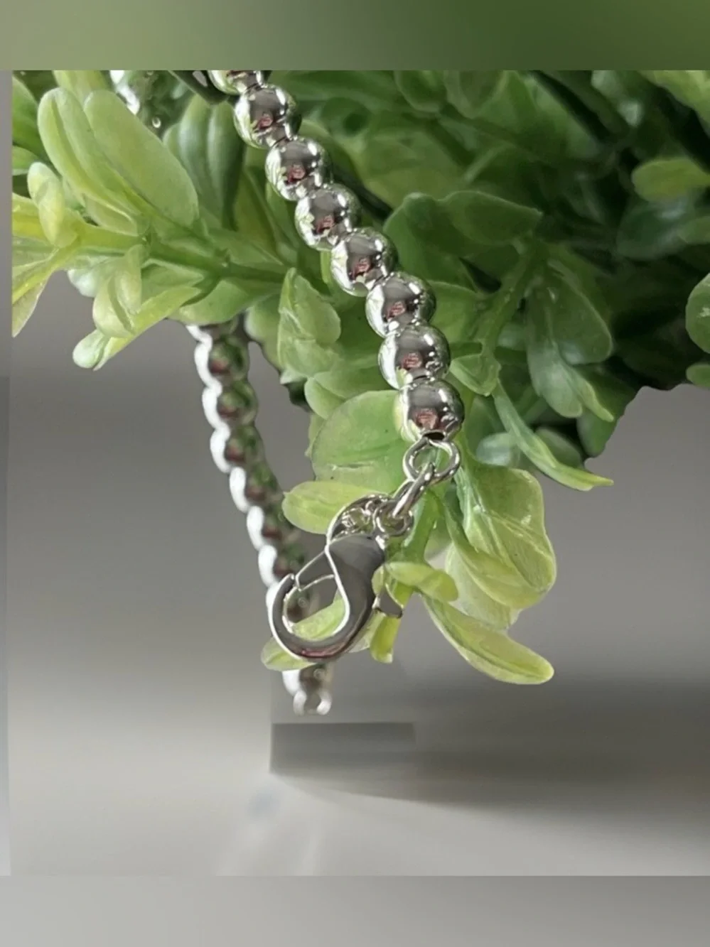 Sterling Silver 925~6MM Beaded Highly Polished~ 8inch Bracelet 🍃🆕🍃
